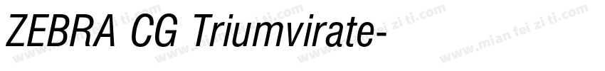 ZEBRA CG Triumvirate字体转换